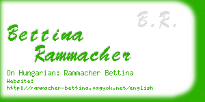 bettina rammacher business card